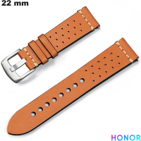 Echtes Lederarmband für Honor Uhr Orange 22mm von hoher Qualität
