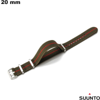 Bracelet 20mm Nylon Vert u montre connectée Suunto pas cher