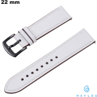 Armband 22mm Weiß Echtes Leder Smartwatch Haylou von hoher Qualität