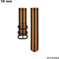 Armbänder Tissu 18mm Uhr Withings Orange - Premiumqualität