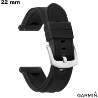 Quality 22 mm Black Silicone Garmin Smartwatch Bracelet
