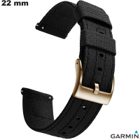 Buy Black Textile 22mm Bracelet for Garmin Smartwatch