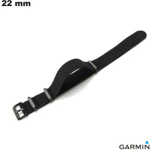 Armband aus Stoff 22mm für Garmin-Uhren Schwarz / Einfache Montage