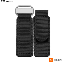 Armband Scratch Nylon Xiaomi Schwarz 22mm für günstige Smartwatch