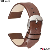Armbanduhr Smartwatch Echtes Leder Braun Polar 20 mm von hoher Qualität