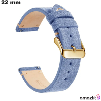 Amazfit Universelles Bracelet Kaufen Blau Echtes Leder 22 mm