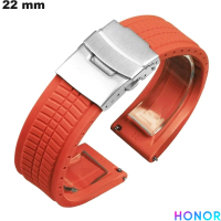Erschwingliches 22 mm rotes Silikonarmband für Honor Smartwatch