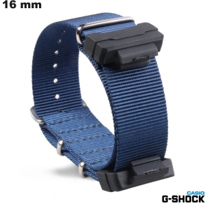 Armband Blau aus Stoff für Casio G-Shock 16mm von hoher Qualität Armband Blau aus Stoff für Casio G-Shock 16mm von hoher Qualität