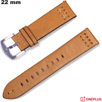 Verkauf des braunen OnePlus-Uhrenarmbands 22mm aus echtem Leder