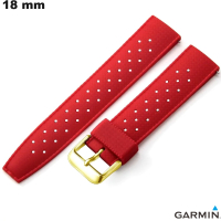 Haltbares 18 mm rotes Garmin-Uhrenarmband aus hochwertigem Gummi