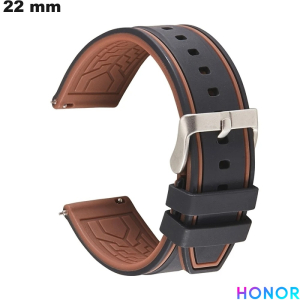 Armband 22 mm Honor Smartwatch Günstig Schwarz Gummi