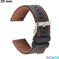 Armband 22 mm Honor Smartwatch Günstig Schwarz Gummi