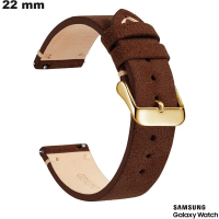 Armband Samsung 22mm echte Leder Uhr Braun von Qualität