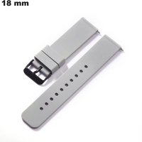 Armband 18 mm für Uhr Grau Silikon ● Versand für 3,99€