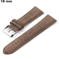 Armband horloge Bruin Nylon 18 mm : Verzendtijd 24u