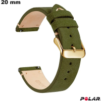 Armband Grün 20 mm Echtes Leder Polar - Schnelle Lieferung