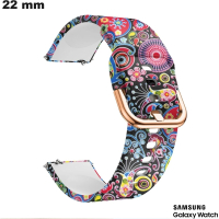 Armbanduhrarmband Schwarz im 70er Jahre Stil 22 mm für Samsung kaufen