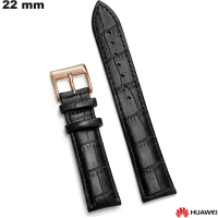 Smartwatch-Armband Schwarz 22 mm Echtes Leder Huawei von hoher Qualität