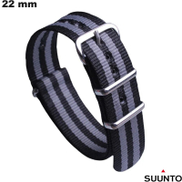 Armbanduhr Suunto 22mm Smartwatch Schwarz Nylon / Einfache Montage