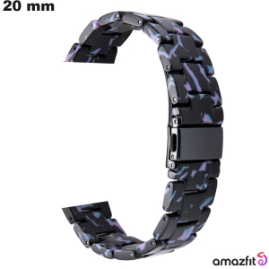 Verkauf des schwarzen Armbands für intelligente Uhren aus 20mm Harz von Amazfit