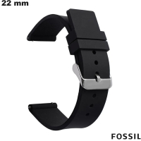 Armband 22 mm Escalade Silicone Zwart Fossil \ Snelle Verzending
