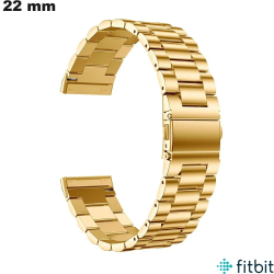 Bracelet robuste Doré montre connectée 22 mm FitBit