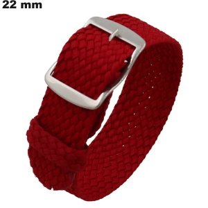Armband Nylon 22 mm Uhr Rot / Premium-Qualität