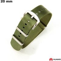 Armband Stof 20 mm Groen Huawei voor horloge / Verzendtijd 24u