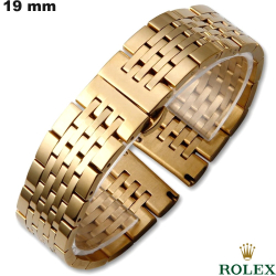Bracelet Jubilee Doré montre Rolex Acier Inox 19 mm