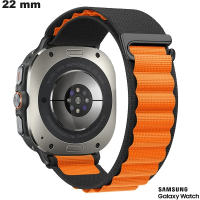 Bracelet Noir sport Nylon pour montre Samsung 22 mm de qualité