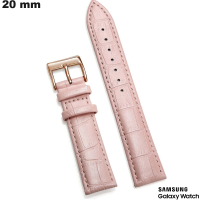 Braccialetto 20mm Pelle vera Rosa Samsung smartwatch u di qualità