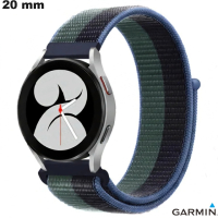 Comprar Pulsera de Rayas de 20 mm Verde de Nailon para reloj Garmin
