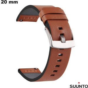 Bracciale originale 20mm per smartwatch Marrone Simili Suunto economico