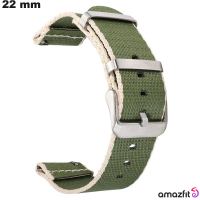 Pulsera Verde Amazfit 22mm Tejido de reloj inteligente de calidad