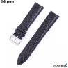 Armband Zwart Echt Leer Smartwatch 14 Garmin van hoge kwaliteit