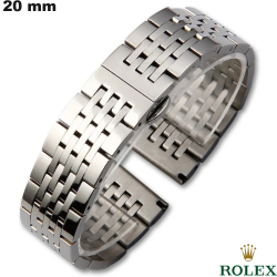 Bracelet Jubilee Argenté Métal pour montre Rolex 20 mm