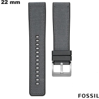 Bracelet original Silicone montre connectée Fossil Gris pas cher