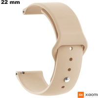 Venda de Pulseira de Borracha de 22 mm para Xiaomi Beige Relógio Conectado