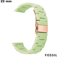 Bracelet Résine 22 mm Vert smartwatch Fossil  -  Qualité Premium