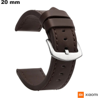 Brown 20mm Faux Leather Bracelet for Xiaomi (Watch S2 (42 mm)) Quality