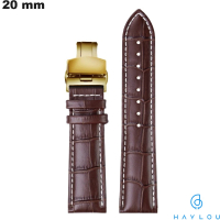 Comprar Pulsera Haylou Marrón chic 20mm Cuero auténtico