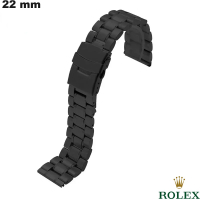 Buy Black Metal Oyster Bracelet for Rolex Watch 22mm