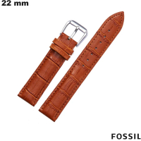 Echte Lederarmband Fossil Braun im Krokodil-Effekt 22 mm kaufen
