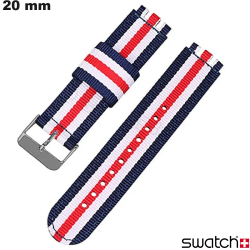 Bracelet Multicolore 20mm Nylon Swatch de montre