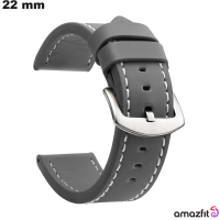 Venta Pulsera de Cuero PU Amazfit Gris 22 mm (Stratos 2, GTR 4)