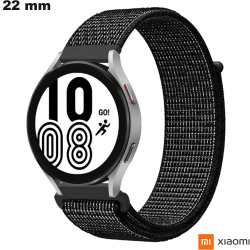 Bracelet Xiaomi 22mm montre connectée Noir Tissu