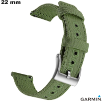 Vente Bracelet 22mm Textile Garmin Vert de montre connectée