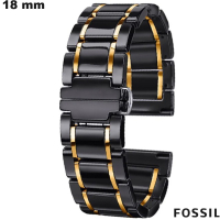 Kopen Fossil Smartwatch Armband Keramisch Zwart 18 mm