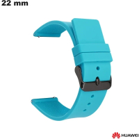 Bracelet Bleu Natation 22mm pour montre Huawei Silicone de qualité