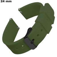 Soft 24mm Green Silicone Watch Bracelet ● Free Shipping over €20